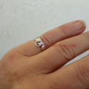 ANILLO FINO DE LA O AJUSTABLE EN PLATA 7254