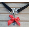 COLLAR CORAZONES CON PRECIOSO PENDIENTE BDSM TRISKEL Y LAZITO 7314